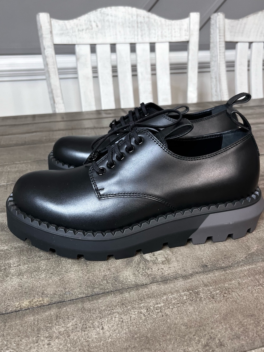 Gucci Interlocking G Leather Lace-Up Derby Shoes Women’s 7.5 New!